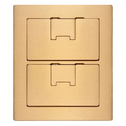 Thomas & Betts Carlon® E9762BR Multi-Gang Floor Box Cover, 8-1/4 in L x 7.13 in W, Brass