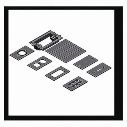 Thomas & Betts Carlon® E976AK2 Floor Box Adapter Kit, 9 in L x 7-1/4 in W x 7-1/4 in D, PVC