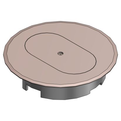 Thomas & Betts Carlon® E97DST Non-Metallic Floor Box Cover, 5.69 in Dia, Thermoplastic