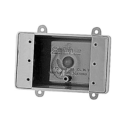 Thomas & Betts Carlon® E9801 Type FD Deep Style Hubless Non-Metallic Rigid Device Box, 25 cu-in Capacity, 1 Gangs, 4-5/8 in H x 3-7/8 in W x 2-3/4 in D