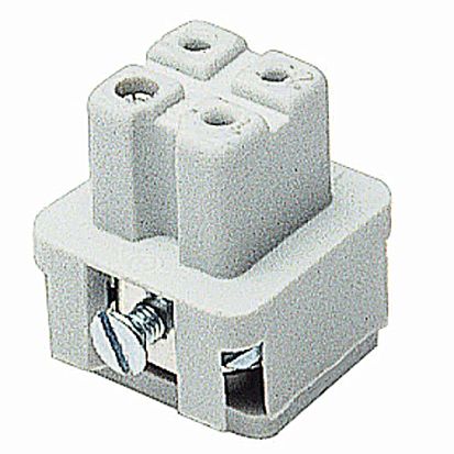 Thomas & Betts Pos-E-Kon® FS103A A Series Compact Terminal Insert, 3 Positions, 18 to 14 AWG Wire, Female Screw Connection, Glass Filled Thermoplastic