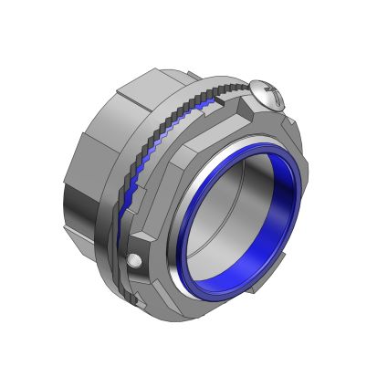 T&B® H150GR-TB Grounding Hub With Thermoplastic Insulated Throat, 1-1/2 in Trade, Threaded Connection, Locknut Installation, Zinc