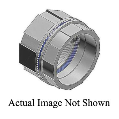 T&B® H200BHD Conduit Bulkhead Fitting With Thermoplastic Insulated Throat, 2 in, For Use With IMC/Rigid Conduits, Zinc
