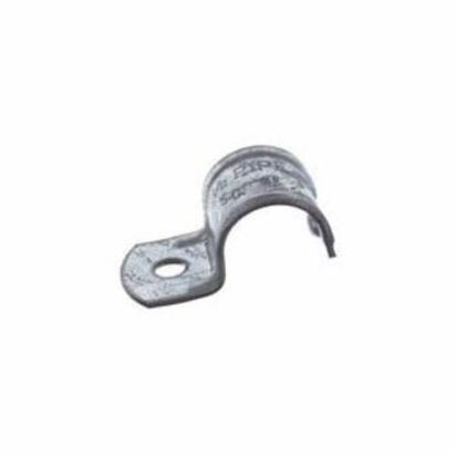Thomas & Betts Steel City® HS-102 1-Hole Pipe Strap, 3/4 in, For Use With IMC/Rigid Conduit, Steel, Zinc Plated