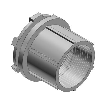 T&B® CHASE® HTZ2 Conduit Hub With Insulated Throat, 3/4 in, For Use With Threaded IMC/Rigid Conduits, Die Cast Zinc, Aluminum Lacquered