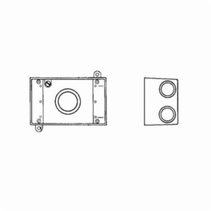 Thomas & Betts Red Dot® IH5-1-LM Universal Weatherproof Box With Mounting Lug, Die Cast Aluminum, 19 cu-in Capacity, 1 Gangs, 5 Outlets, 4-9/16 in H x 2-13/16 in W x 2 in D