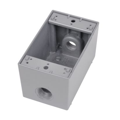 Thomas & Betts Red Dot® IHD3-1 Deep Universal Weatherproof Box, Die Cast Aluminum, 24.8 cu-in Capacity, 1 Gangs, 3 Outlets, 4-9/16 in L x 2-13/16 in W x 2 in D