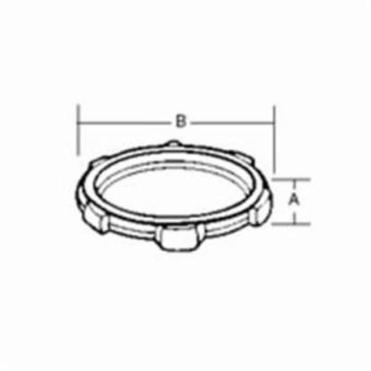 Thomas & Betts Steel City® LN-102 Conduit Locknut, 3/4 in, For Use With Rigid/IMC Conduit, Steel, Zinc Plated