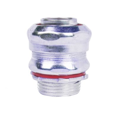 Thomas & Betts Steel City® LT100-SC Straight Liquidtight Conduit Connector, 1 in Trade, Steel, Zinc Plated