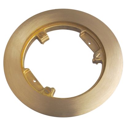 Thomas & Betts Steel City® MopTite™ P-60-CP 1-Piece Recessed Service Carpet Plate, 5-11/16 in Dia, Brass