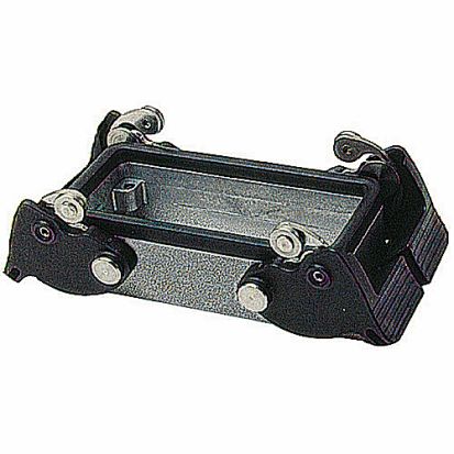 Thomas & Betts Pos-E-Kon® PB124 Double Lever Locking Panel Base, Rear, Panel Mount, Die Cast Aluminum