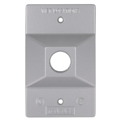 Thomas & Betts Red Dot® S201E 1-Hole Lampholder Cover, 4.61 in L x 2.85 in W, Zinc