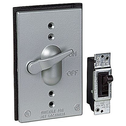 Thomas & Betts Red Dot® SW1 Weatherproof Switch Cover With 10 A 125 VAC Single Pole Switch, Die Cast Zinc