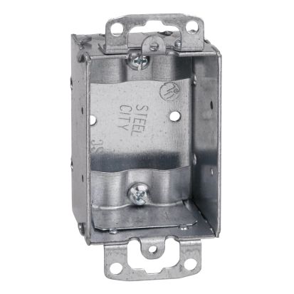 Thomas & Betts Steel City® SWB-25 Non-Gangable Switch Box, Steel, 7.5 cu-in Capacity, 1 Outlets, 4 Knockouts