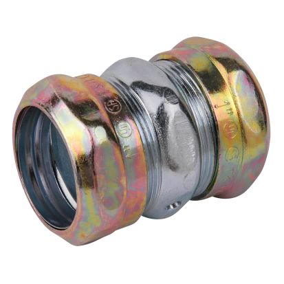 Thomas & Betts Steel City® TK112AN-RT Raintight Thinwall Compression Coupling, 3/4 in, For Use With EMT Conduit Fittings, Steel, Zinc Plated