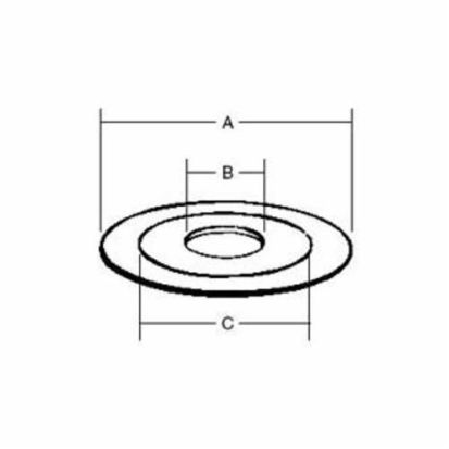 Thomas & Betts Steel City® WA-121 Reducing Washer, 3/4 x 1/2 in, For Use With Rigid/IMC Conduits, Steel, Zinc Plated