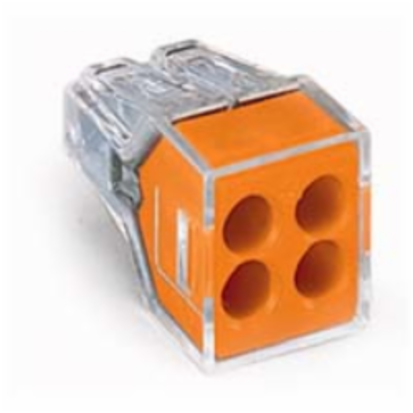 WAGO 773-164 18-12AWG 4 Cond Orange Pushwire Connector 100/ Box Qty