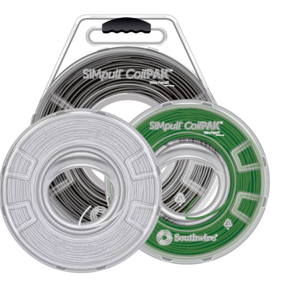 THHN Cable - Stranded, Black/White/Green, 12 AWG, 350ft SIMpull™ CoilPAK™