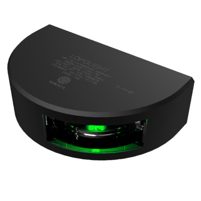 Lopolight 101-001-B 1Nm 112,5° Green, Starboard, Black Anodized
