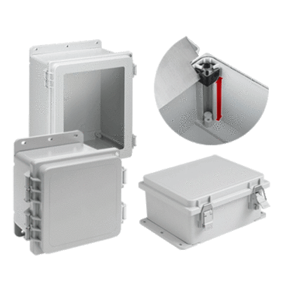 nVent HOFFMAN POLYPRO™ A644PHC PCR Lightweight Enclosure, 6.12 in L x 4.12 in W x 4.38 in D, NEMA 4X/IP66 NEMA Rating, Polyester