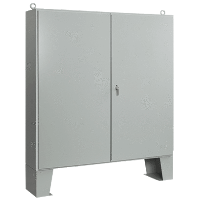 nVent HOFFMAN A12L 2-Door Floor Mount Enclosure With Floor Stand, 60.06 in L x 48.06 in W x 10.06 in D, NEMA 12/IP55