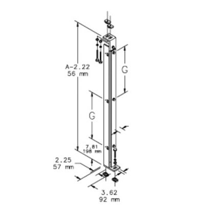 nVent HOFFMAN A72FSCPS A80 Center Panel Support, For Use With 72 in NEMA 12 2-Door Free-Standing Enclosures, Steel, White