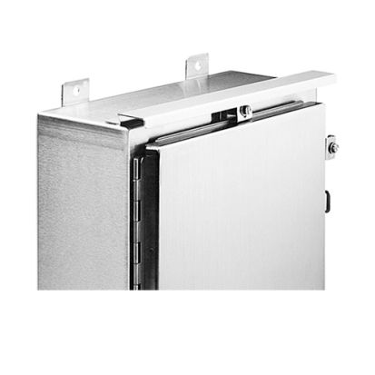 nVent HOFFMAN ADK36SS6 A4SY Drip Shield Kit, For Use With 36 in NEMA 4/4X 1-Door Free-Standing Wall Mount Enclosures, 316L Stainless Steel, Gray