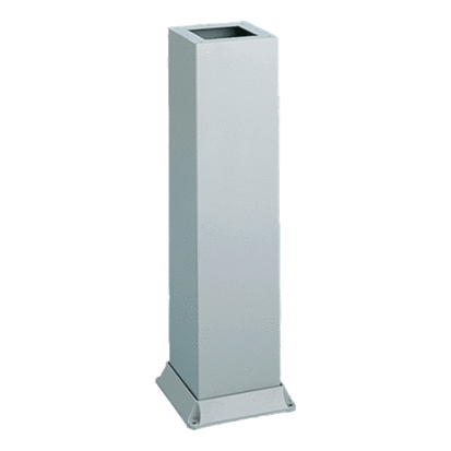 nVent HOFFMAN AP33B44LG P1 Bolt Down Pedestal, 33 in L x 4 in W x 4 in D, For Use With CONCEPT™ and INLINE™ 4 x 4 in Pedestal HMI Enclosures and ProLine™ 8 x 8 in Pedestal Sloped Front Enclosures, Steel, Light Gray