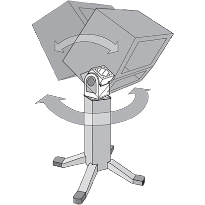 nVent HOFFMAN AST44 Swivel Tilt Unit 5.81 x 4 x 4 inch, Aluminum, For Use With HMI Enclosures, Aluminum