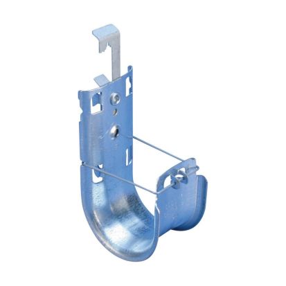 nVent CADDY CAT16HP4Z34 CAT HP J-Hook With Multi-Function Clip, 1 in Dia, 30 lb Static Load, For Use With 1/4 in Rod, 12 to 8 AWG Wire, High Performance Cable Support System, Spring Steel/Steel