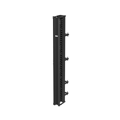 nVent HOFFMAN CABLETEK™ DV6D7 DOFRY 2-Sided Vertical Post Gate Cable Manager, 84 in H x 6-1/4 in W x 7.12 in D, Aluminum/Composite, Black