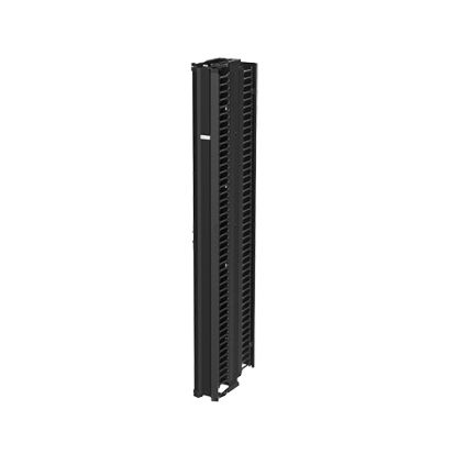 nVent HOFFMAN CABLETEK™ DV6DF7 DOFRY 2-Sided Vertical Cable Manager, 84 in H x 21.2 in W x 7-1/4 in D, Aluminum, Black