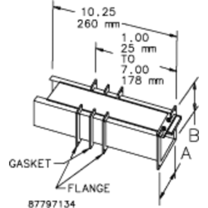 nVent HOFFMAN F44LA F10 Adjustable Telescope Fitting, 10-1/4 in L x 4 in W x 4 in H, Steel, Gray