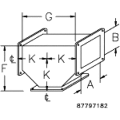 nVent HOFFMAN F44WT F20 Wireway Tee, For Use With 4 x 4 in NEMA 12 Feed Through Wireway, Steel, Gray