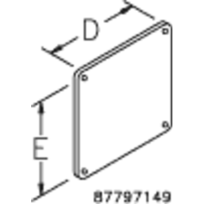 nVent HOFFMAN F66LP F10 Closure Plate, For Use With 6 x 6 in NEMA 12 Lay-In Wireway, Steel, Gray