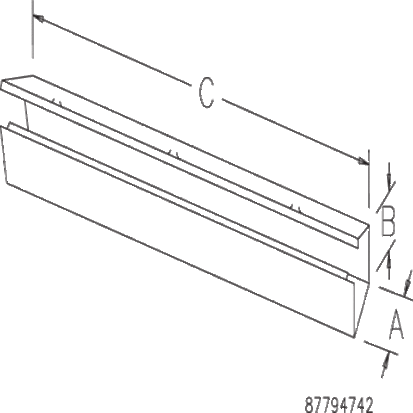 nVent HOFFMAN F66G120 F40 Lay-In Straight Section Wireway, 120 in L x 6 in W x 6 in H, Hinged Cover, Steel