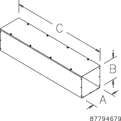 nVent HOFFMAN F44T1120GVP F40FC Lay-In Straight Section Wireway, 120 in L x 4 in W x 4 in H, Flat Cover, Steel
