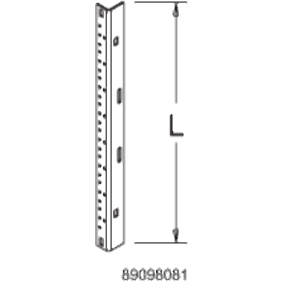 nVent HOFFMAN PROTEK® PTRA48S DWDH2 Square Hole Rack Angle, Steel