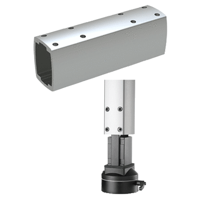 nVent HOFFMAN SYSPEND™ 281-MAX CS4 Angled Tube, 19.68 in L x 2.76 in W x 3.54 in H, Aluminum