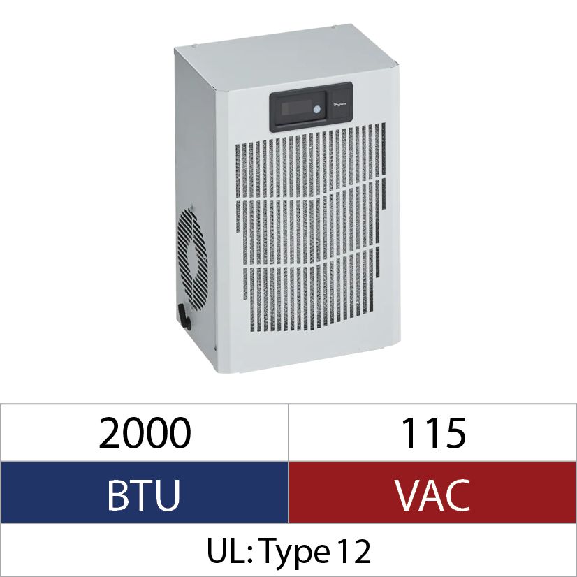 nVent HOFFMAN N170216G010 Indoor Model Enclosure Air Conditioner, 115 VAC, 7/7.1 A, 50/60 Hz, NEMA 12 Enclosure