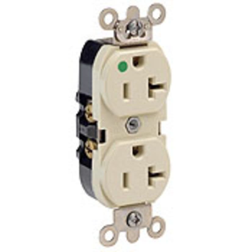 Leviton® 8300-HLI 1-Phase Duplex Extra Heavy Duty Illuminated Self ...