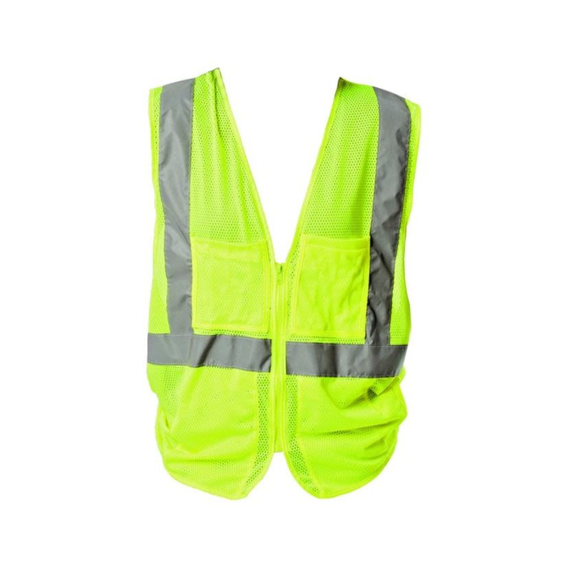 PIP® 302-MVGZ4PLY-L Safety Vest, L, Hi-Viz Lime Yellow, Polyester