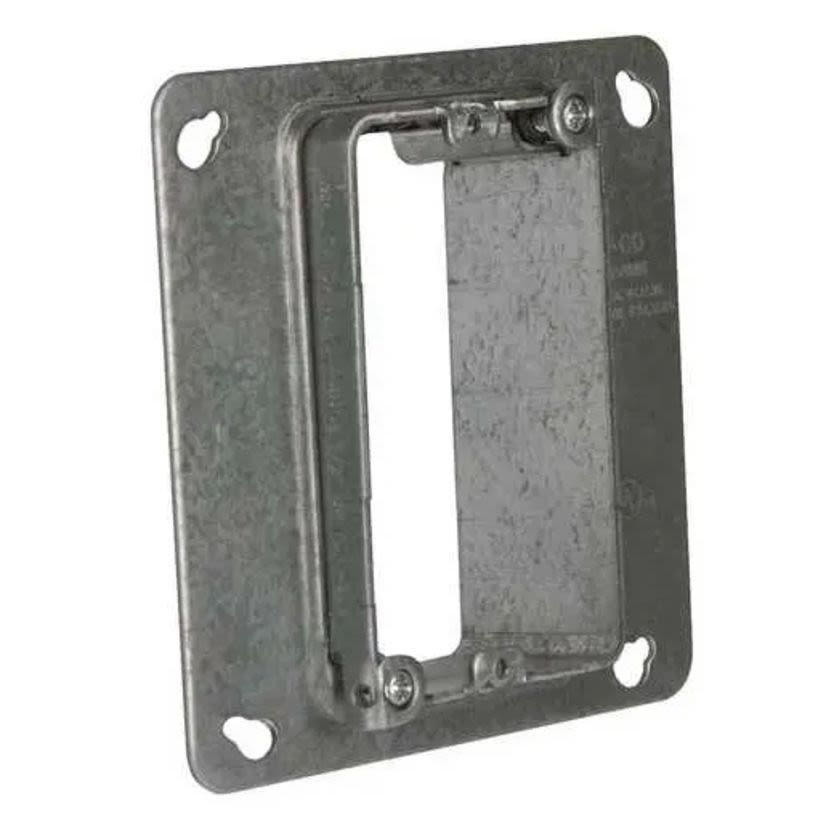 RACO 768AMR 1-Gang Adjustable Drawn Mud Ring, 4 in W x 1.41 in D, Steel ...
