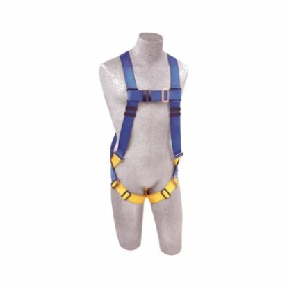 3M™ Protecta® Fall Protection AB17530 First™ Harness, Universal, 310 lb Load, Polyester Strap, Pass-Thru Leg Strap Buckle, Pass-Thru Chest Strap Buckle, Steel Hardware, Blue