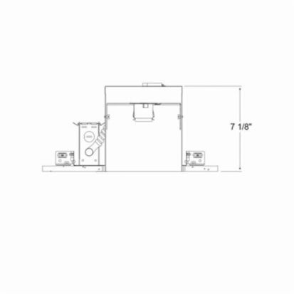 Acuity Brands JUNO® Air-Loc® IC22R IC Series Economy Remodel Universal Recessed Lighting Housing, Incandescent Lamp, IC Insulation, 120 VAC, 6-3/4 in Ceiling Opening, Aluminum Housing