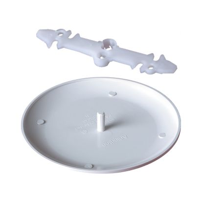 Arlington CP3540 Ceiling Box Cover, 5.39 in Dia, 5.39 in L x 5.39 in W x 0.812 in D, Round Cover, Plastic