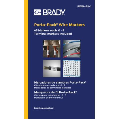 Brady® PWM-PK-1 Repositionable Wire Marker Label Book, B-500 Vinyl Cloth