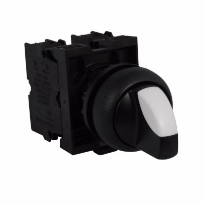 Eaton M22S-WRK3-K20 M22 Non-Illuminated Selector Switch, 22.5 mm, 2NO Contact, Black