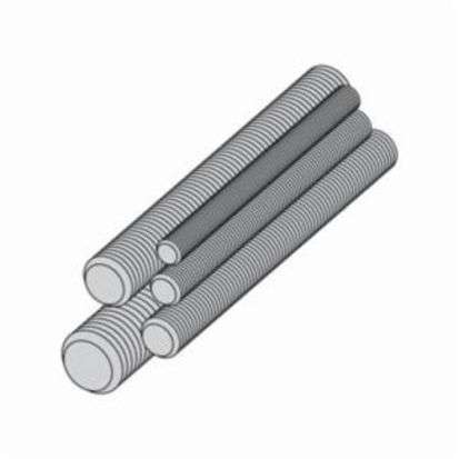 Eaton B-Line ATR, 3/8X120 SS4 Bolted Framing Thread Drop Rod, 3/8-16, 120 in OAL, Stainless Steel, Zinc Plated