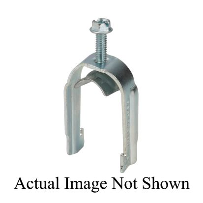 Eaton B-Line B1512S Conduit Strut Clamp With Saddle, 3/4 in Conduit, 200 lb Load, 0.5 to 0.84 in OD, Steel